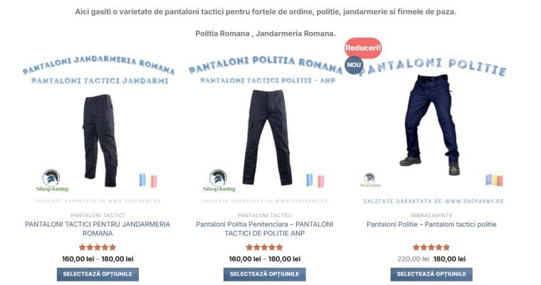 Pantaloni tactici pentru jandarmi, polițiști și poliția penitenciară – ShopArmy.ro