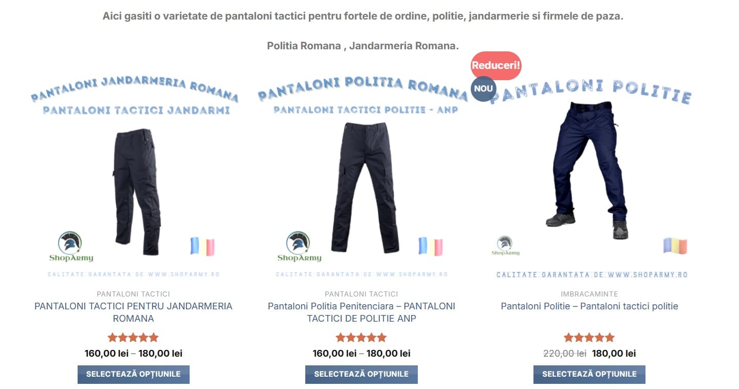 Pantalonii tactici
